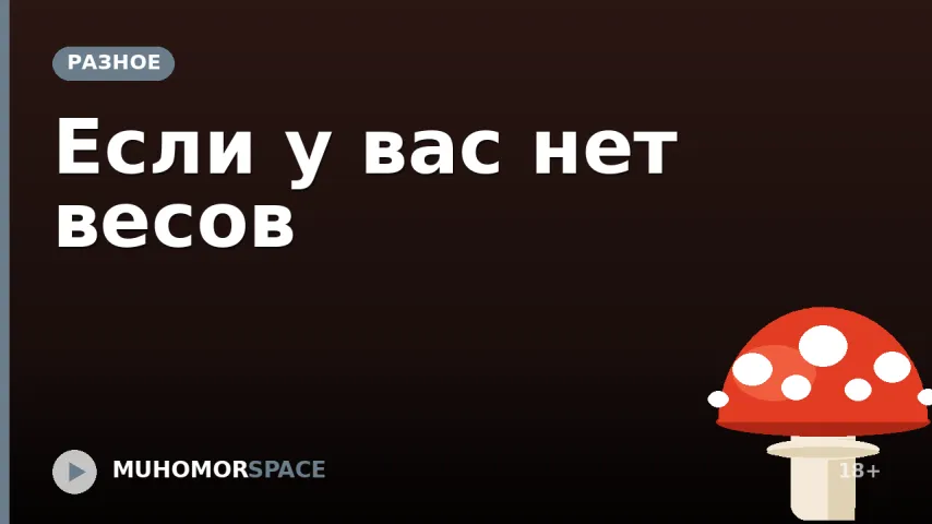 Если у вас нет весов